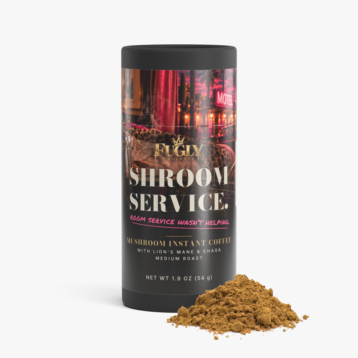 SHROOM SERVICE. Mushroom Fuse Instant Coffee (Medium Roast)